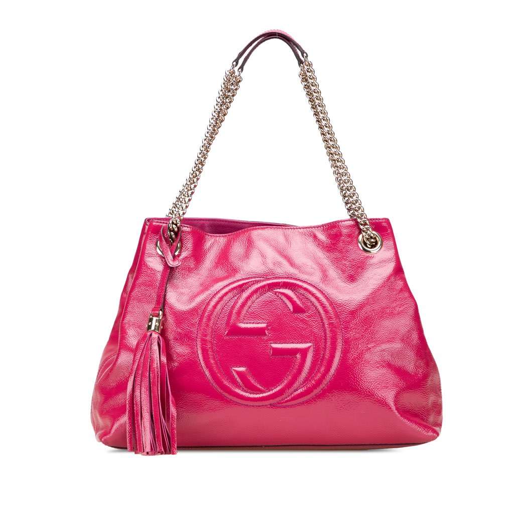 Gucci Medium Patent Soho Chain Tote