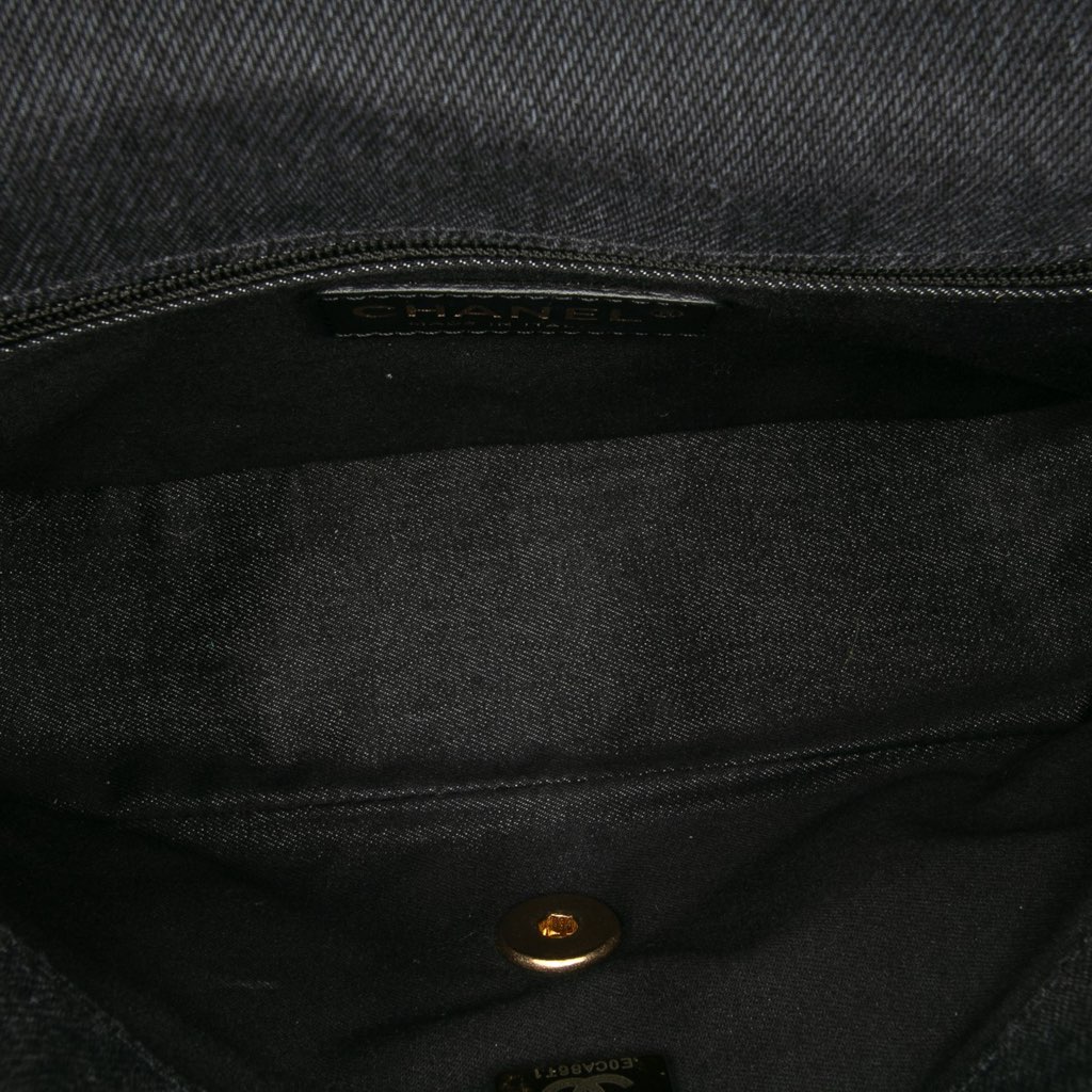 Chanel Mini Rectangular Quilted Denim Mood Flap - 4