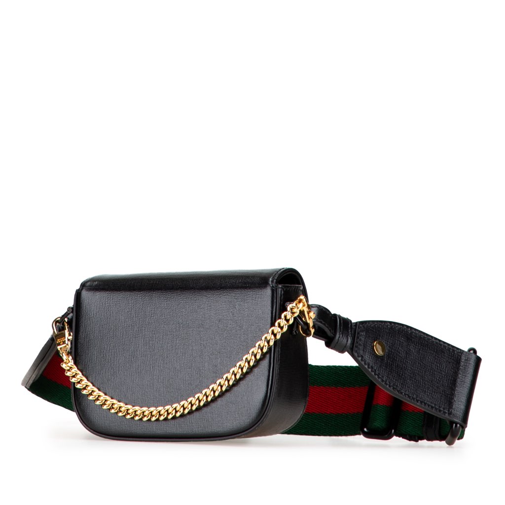 Gucci Mini Leather Horsebit 1955 Web Satchel - 2