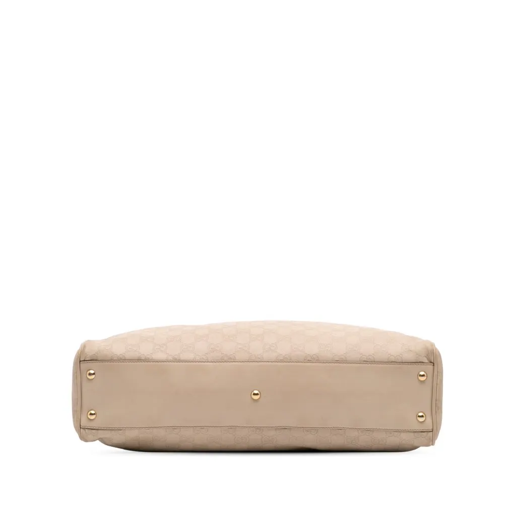 Gucci Guccissima Braided Peggy Tote White Leather Fair - Inside View