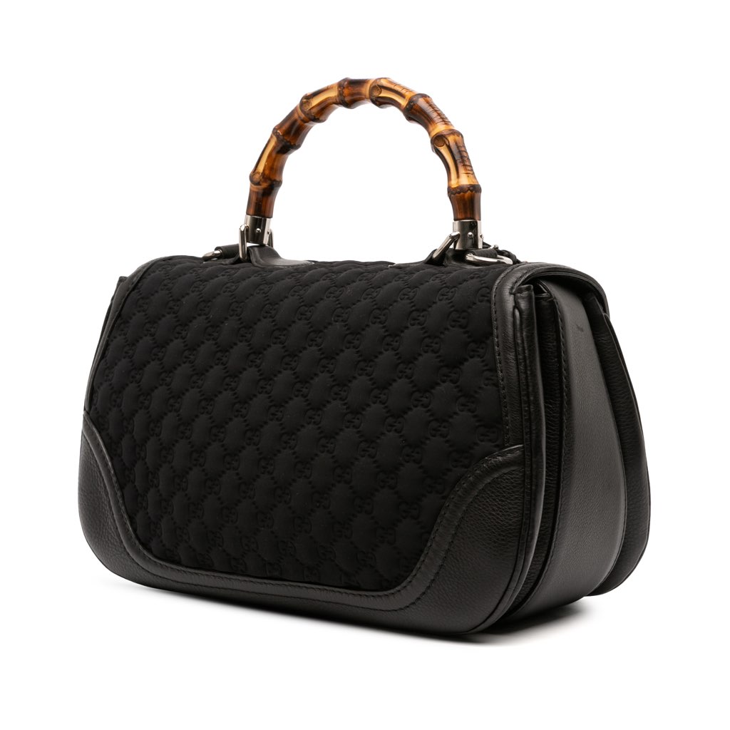 Gucci Large GG Neoprene New Bamboo Top Handle Bag - 2