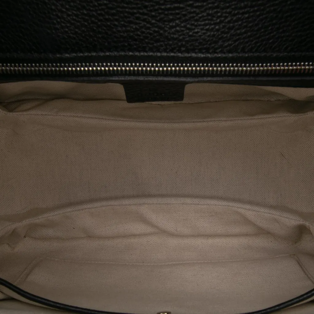 Gucci Large GG Neoprene New Bamboo Top Handle Bag Black Polyester Good - Model View