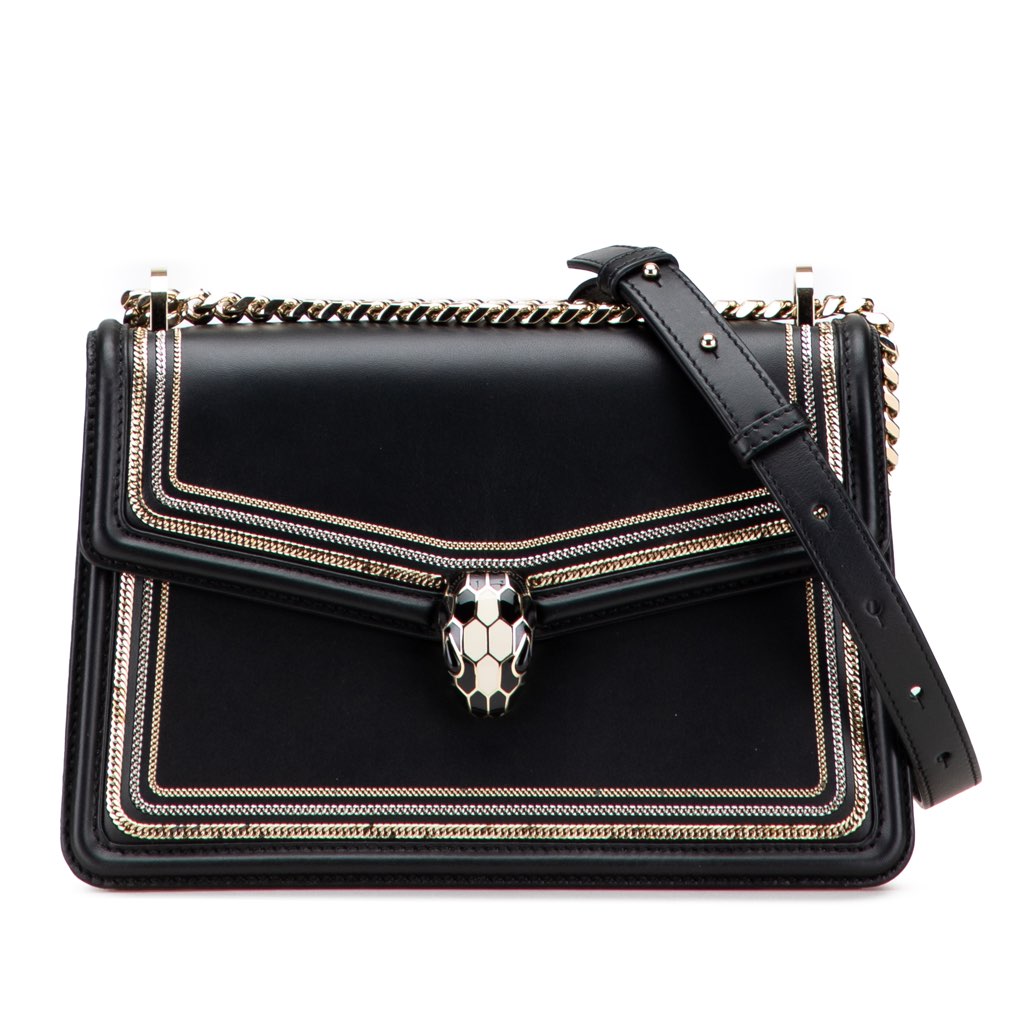 Bvlgari Leather Serpenti Diamond Blast Crossbody