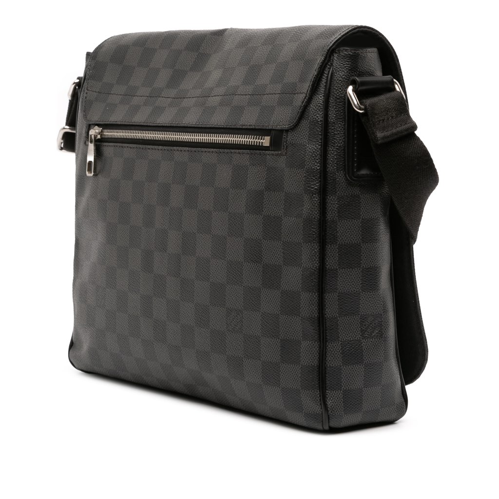 Louis Vuitton Damier Graphite District MM - Back view