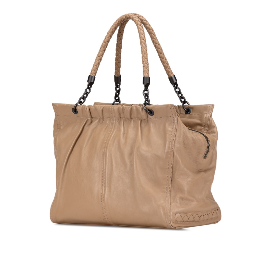 Bottega Veneta Intrecciato Trimmed Calfskin Handbag - 2