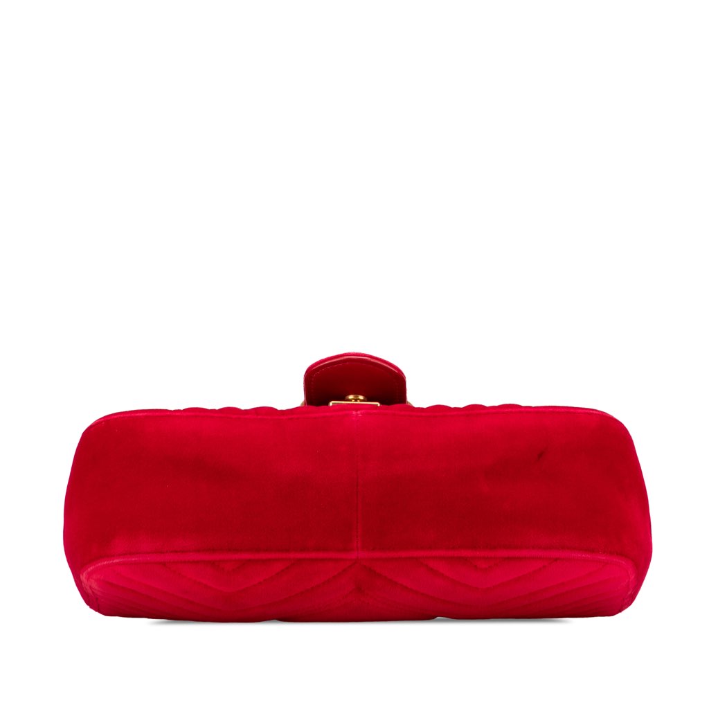 Gucci Small GG Marmont Matelasse Velvet Flap Crossbody - 3