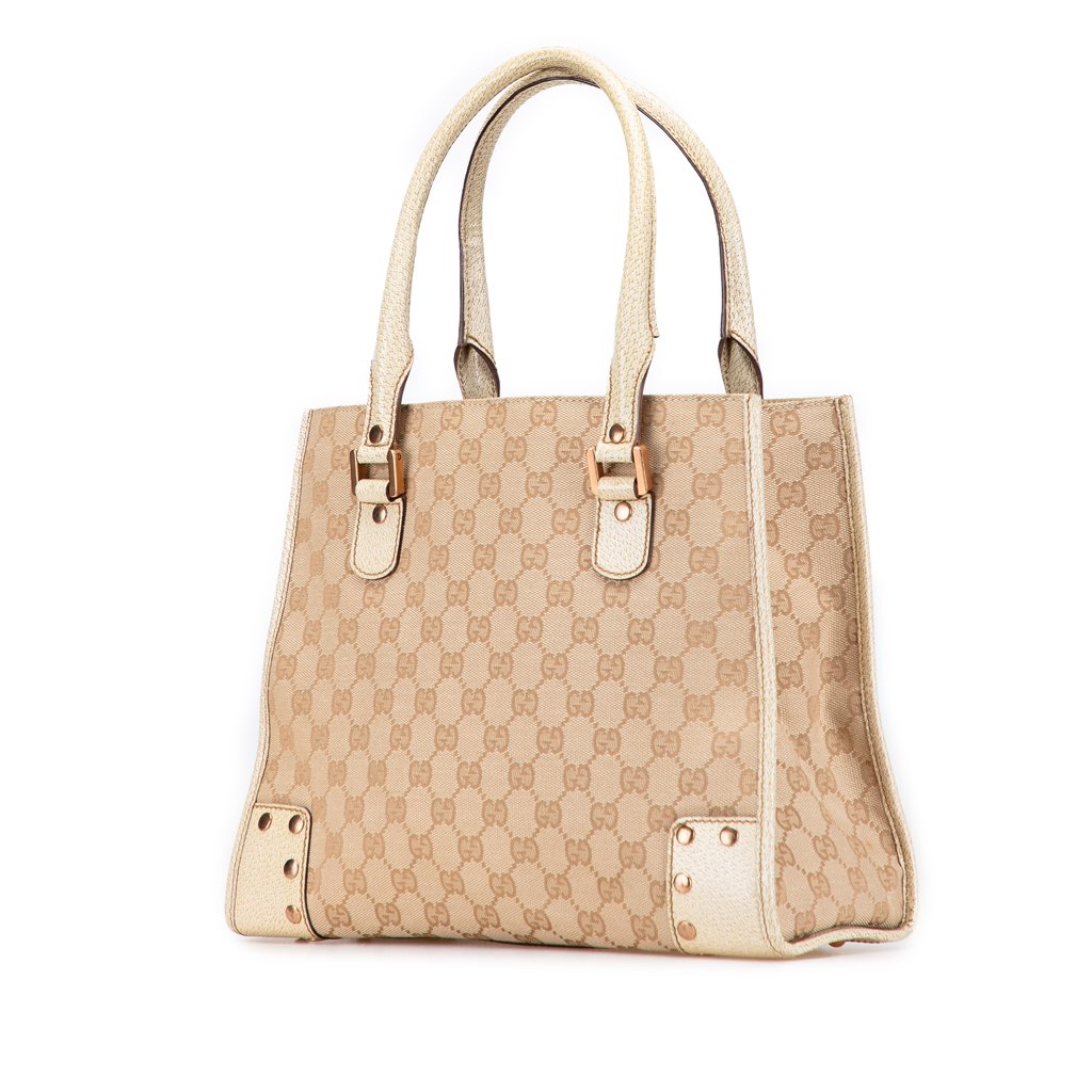 Gucci GG Canvas Nailhead Tote - Back view