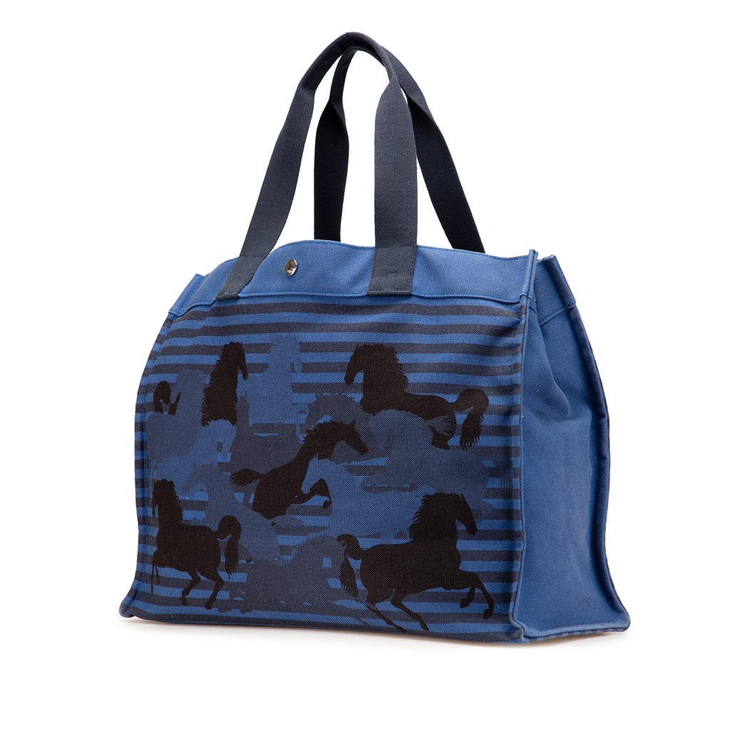 Hermès Toile Chevaux En Camouflage Beach Tote - 2