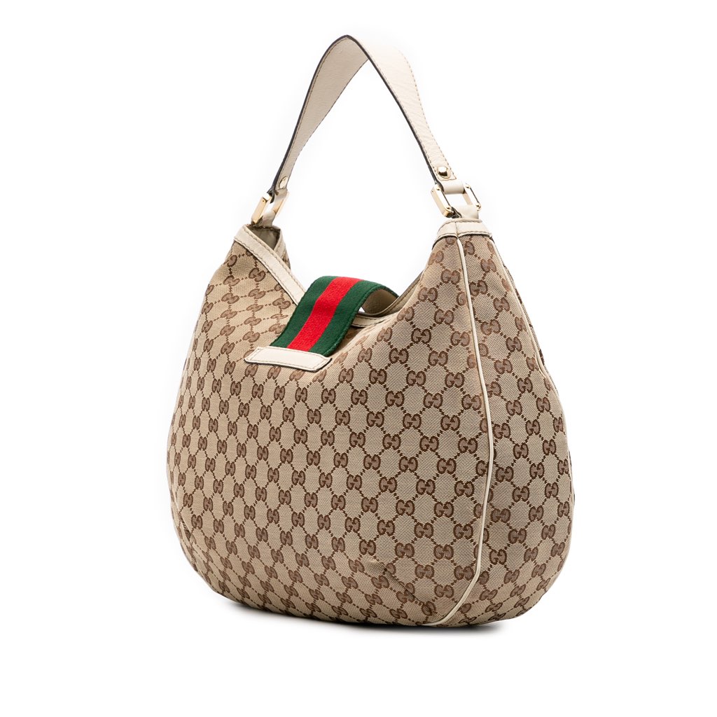 Gucci Large GG Canvas Web New Ladies Hobo - 2