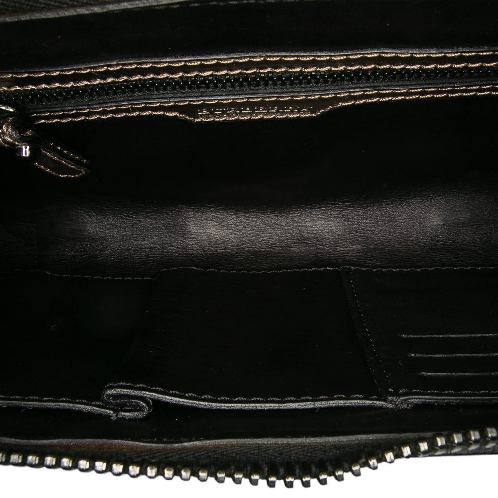 Burberry Metallic Leather Clutch - 4