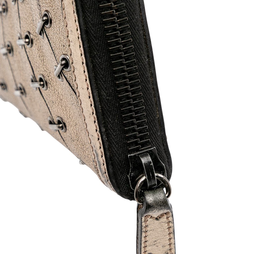 Burberry Metallic Leather Clutch - Image 11