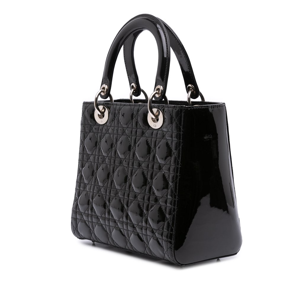 Dior Medium Patent Cannage Lady Dior - 2