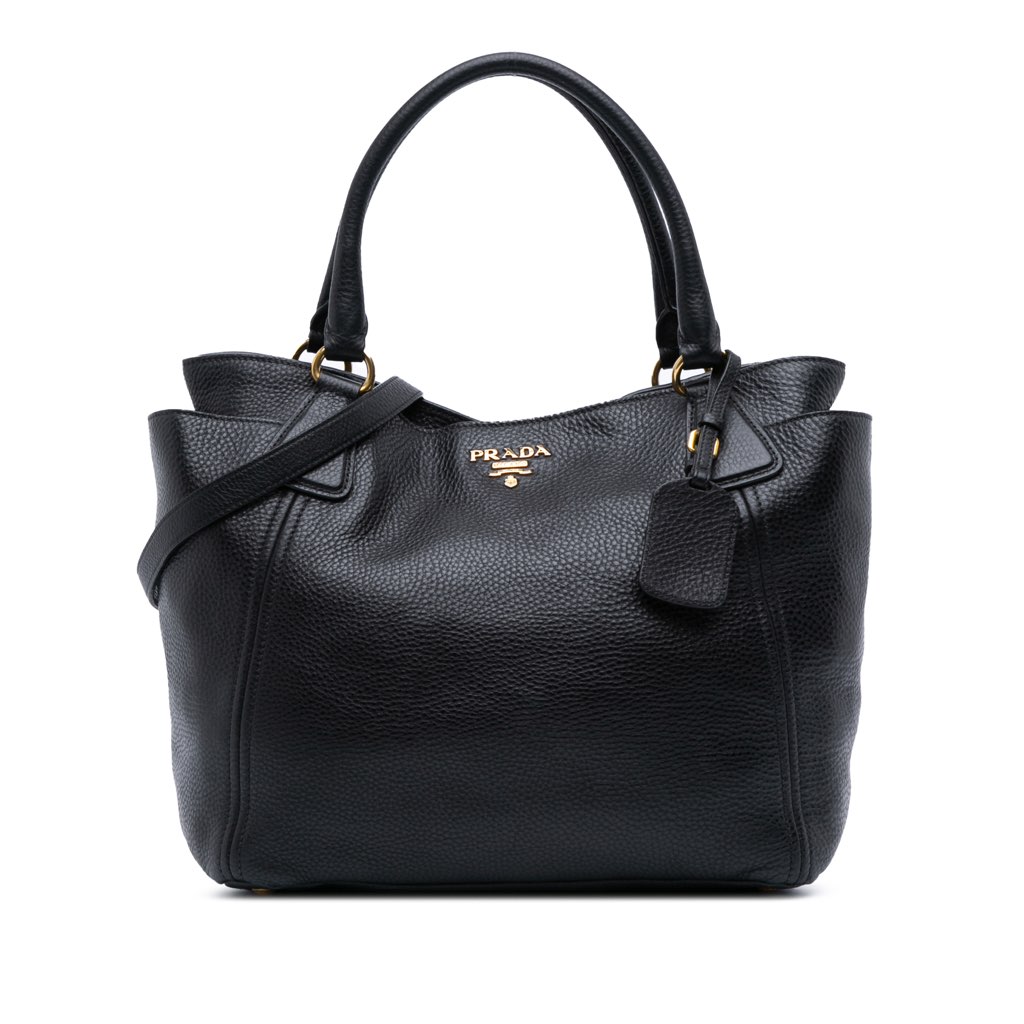Prada Vitello Daino Open Convertible Tote