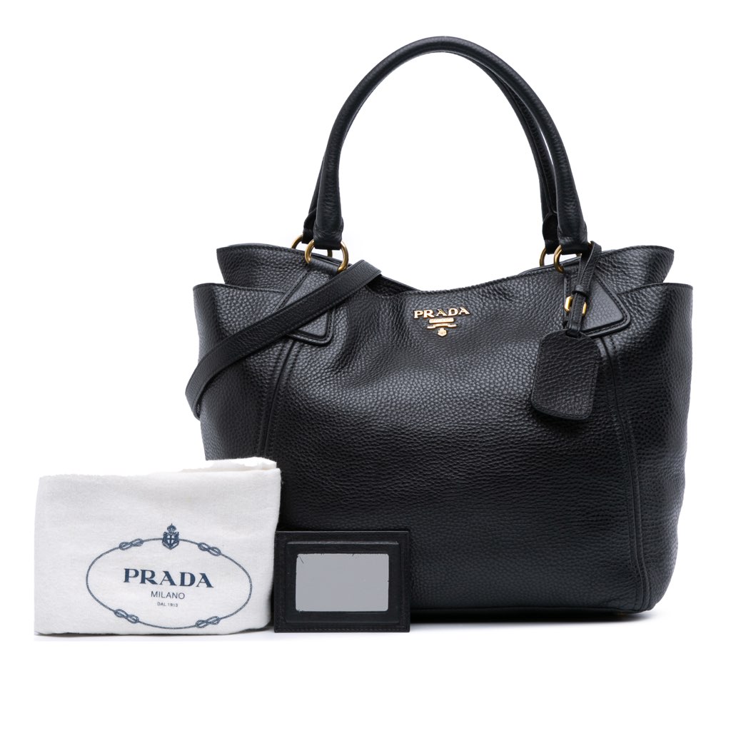 Prada Vitello Daino Open Convertible Tote - Image 14