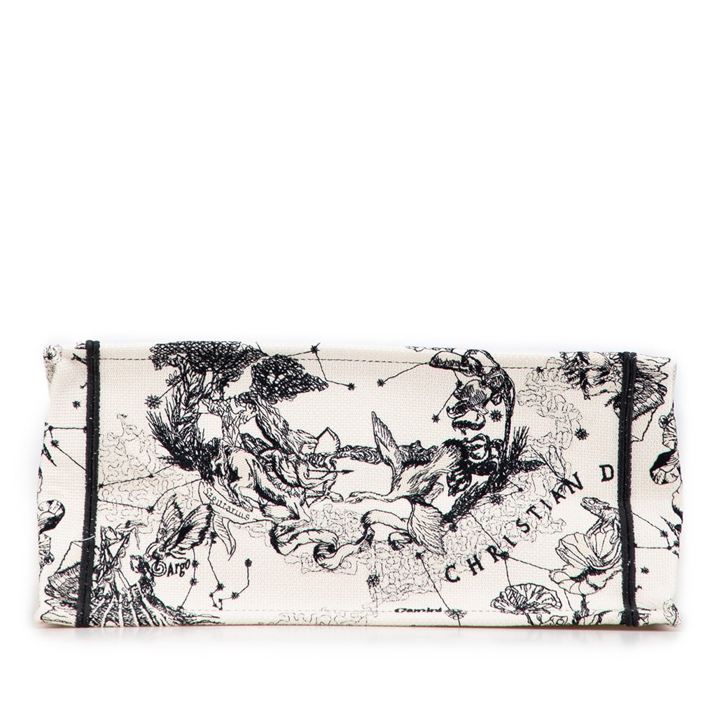 Dior Medium Canvas Embroidered Zodiac Toile De Jouy Book Tote - 3