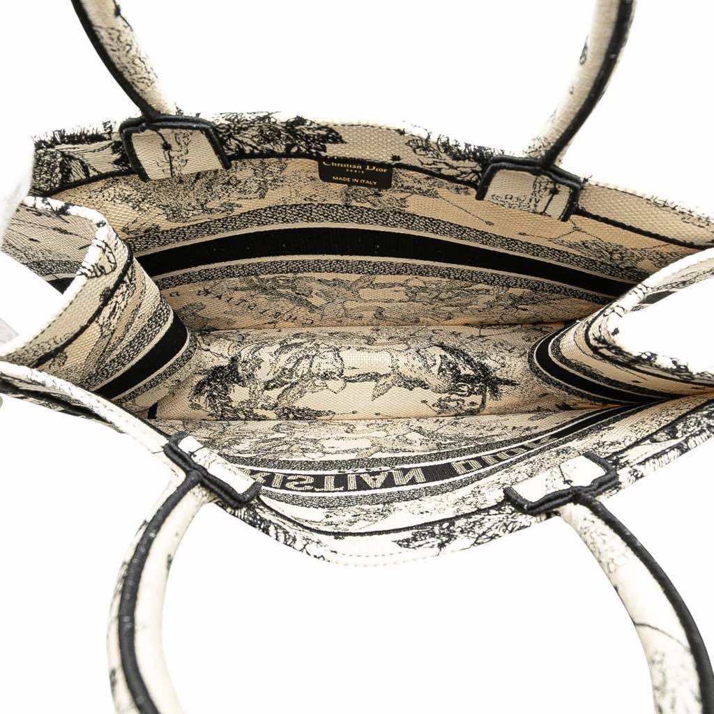 Dior Medium Canvas Embroidered Zodiac Toile De Jouy Book Tote - 4