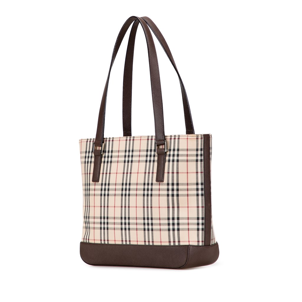 Burberry House Check Canvas Tote - Back view