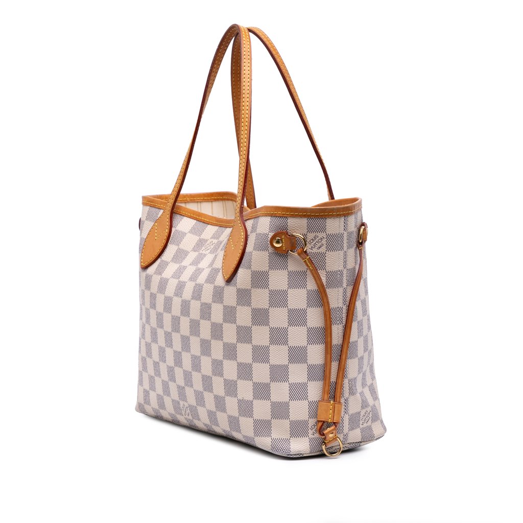 Louis Vuitton Damier Azur Neverfull PM - Back view