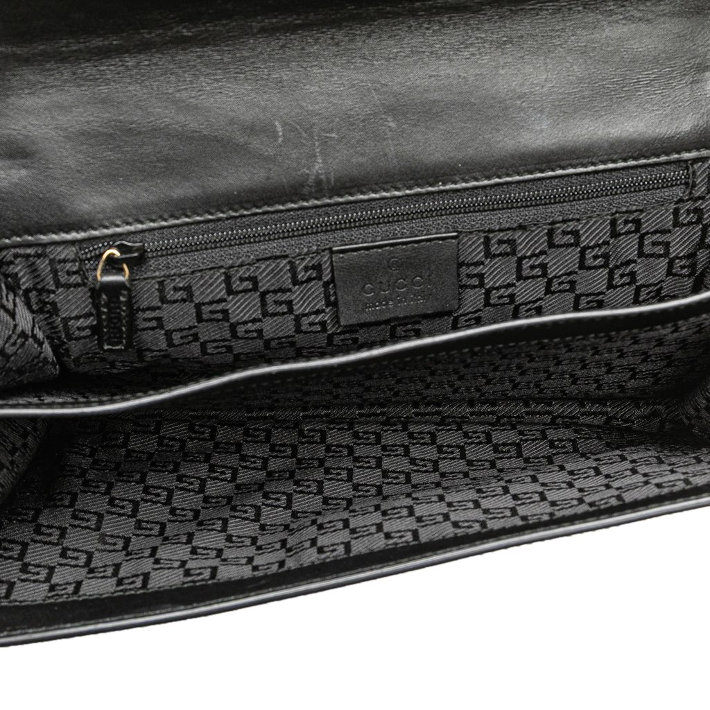 Gucci Canvas and Leather Square G Flap Shoulder Bag - 4