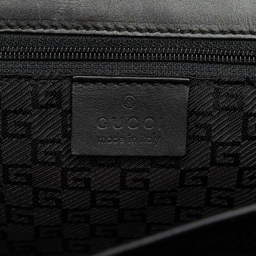 Gucci Canvas and Leather Square G Flap Shoulder Bag - 5