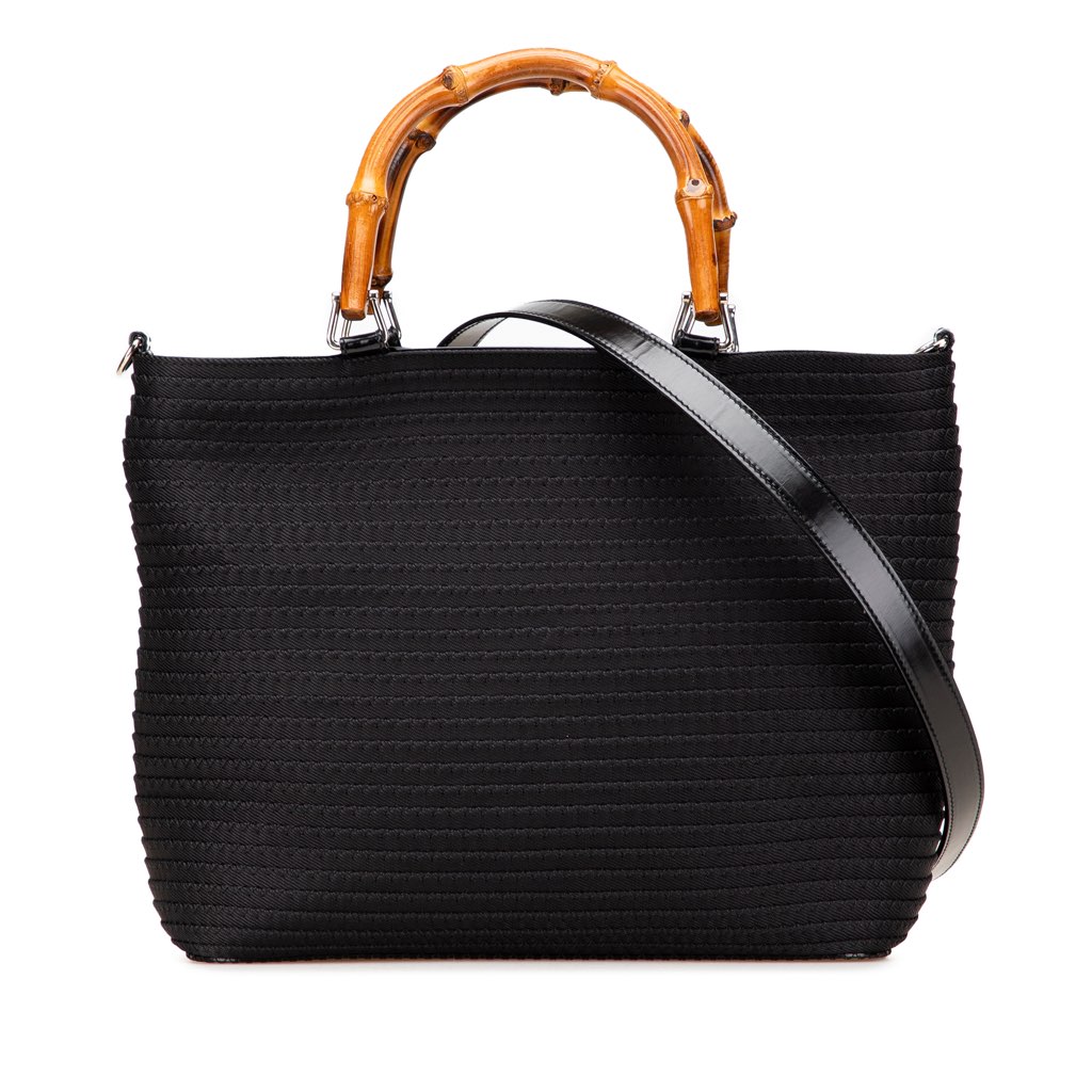 Gucci Nylon Bamboo Satchel