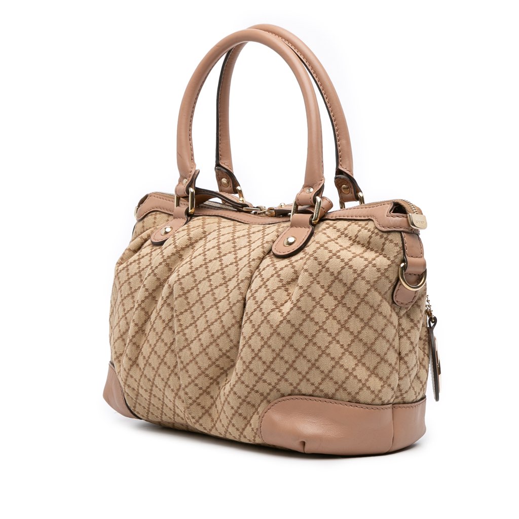 Gucci Diamante Canvas Sukey Satchel - Back view
