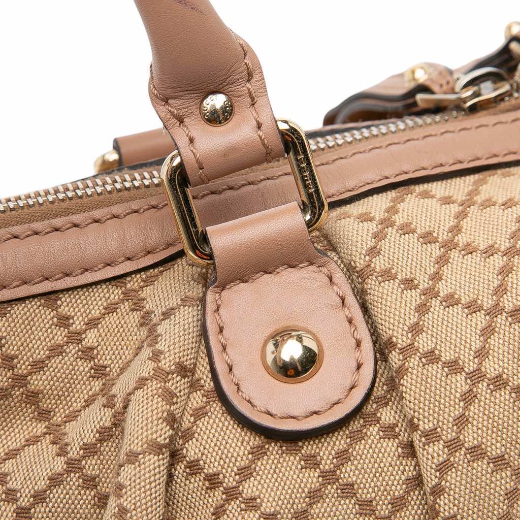 Gucci Diamante Canvas Sukey Satchel - Image 11