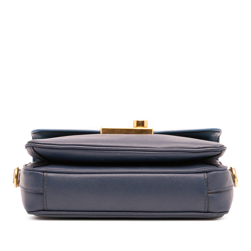 Prada Bicolor Saffiano Sound Lock Satchel - Image 6
