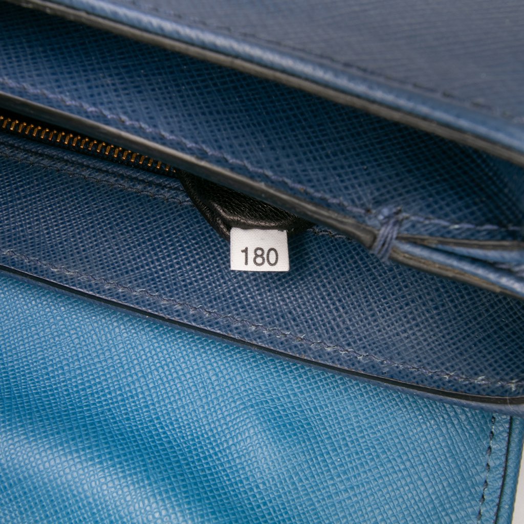 Prada Bicolor Saffiano Sound Lock Satchel - Detail 1