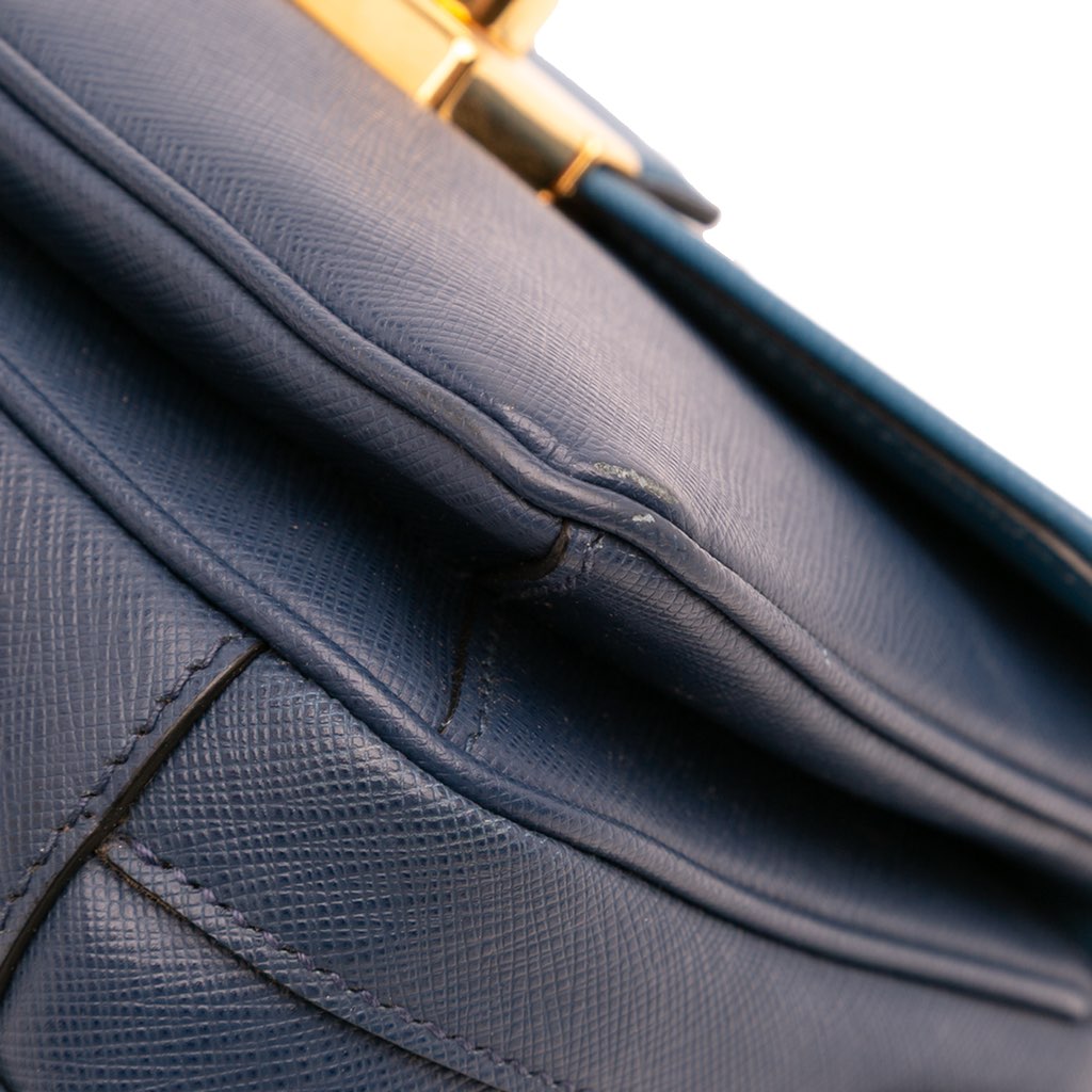 Prada Bicolor Saffiano Sound Lock Satchel - Detail 2