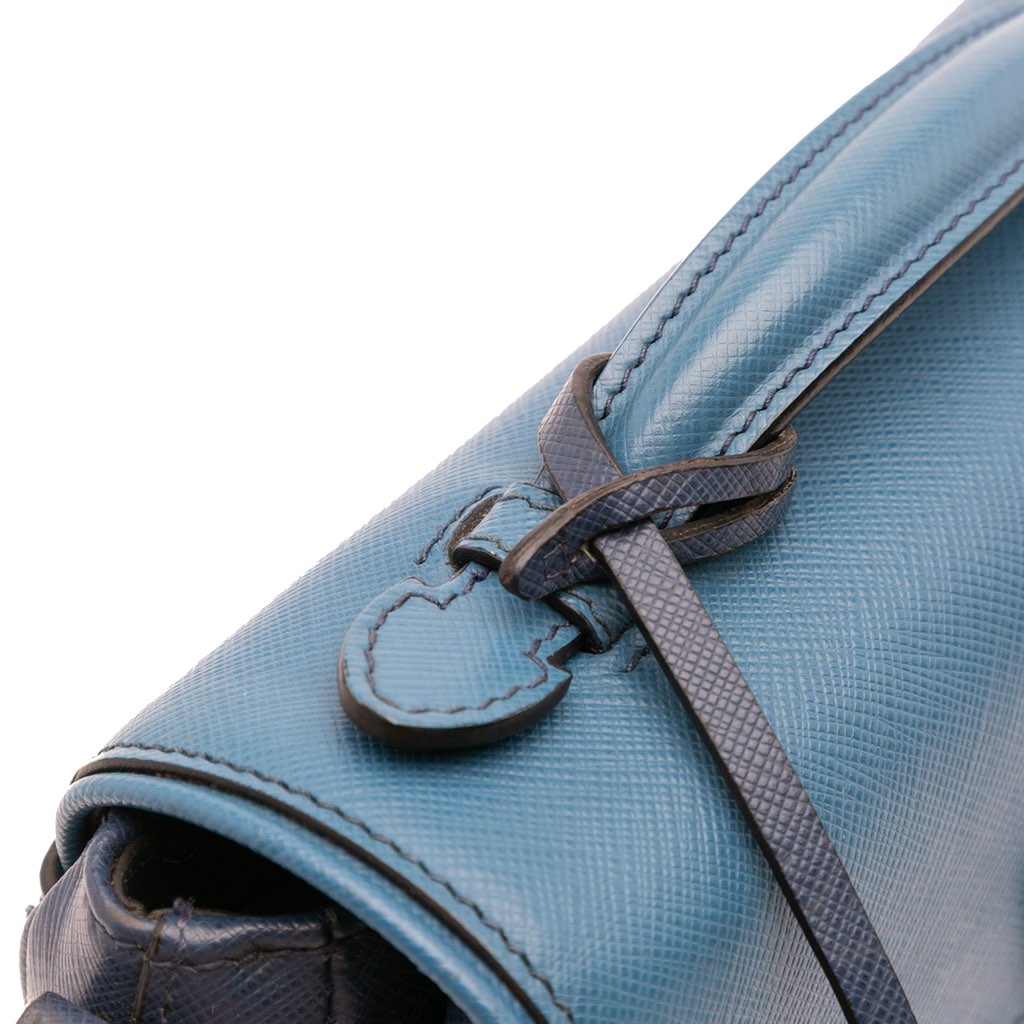 Prada Bicolor Saffiano Sound Lock Satchel - Image 11