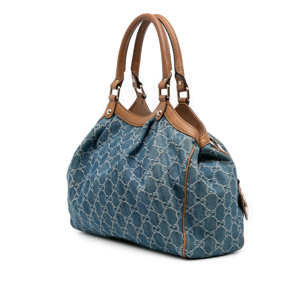 Gucci Medium GG Denim Sukey Tote - 2