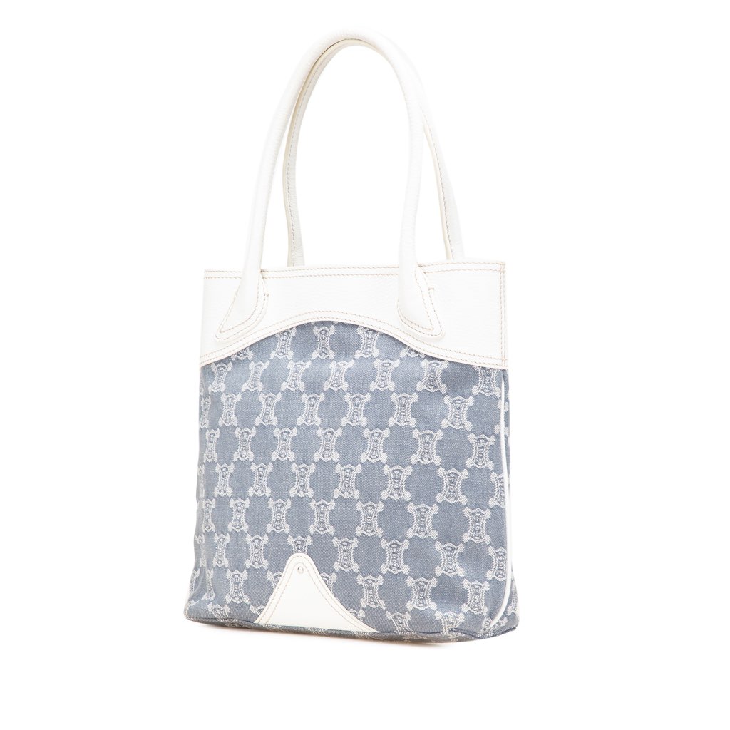 Celine Macadam Denim Tote - Back view