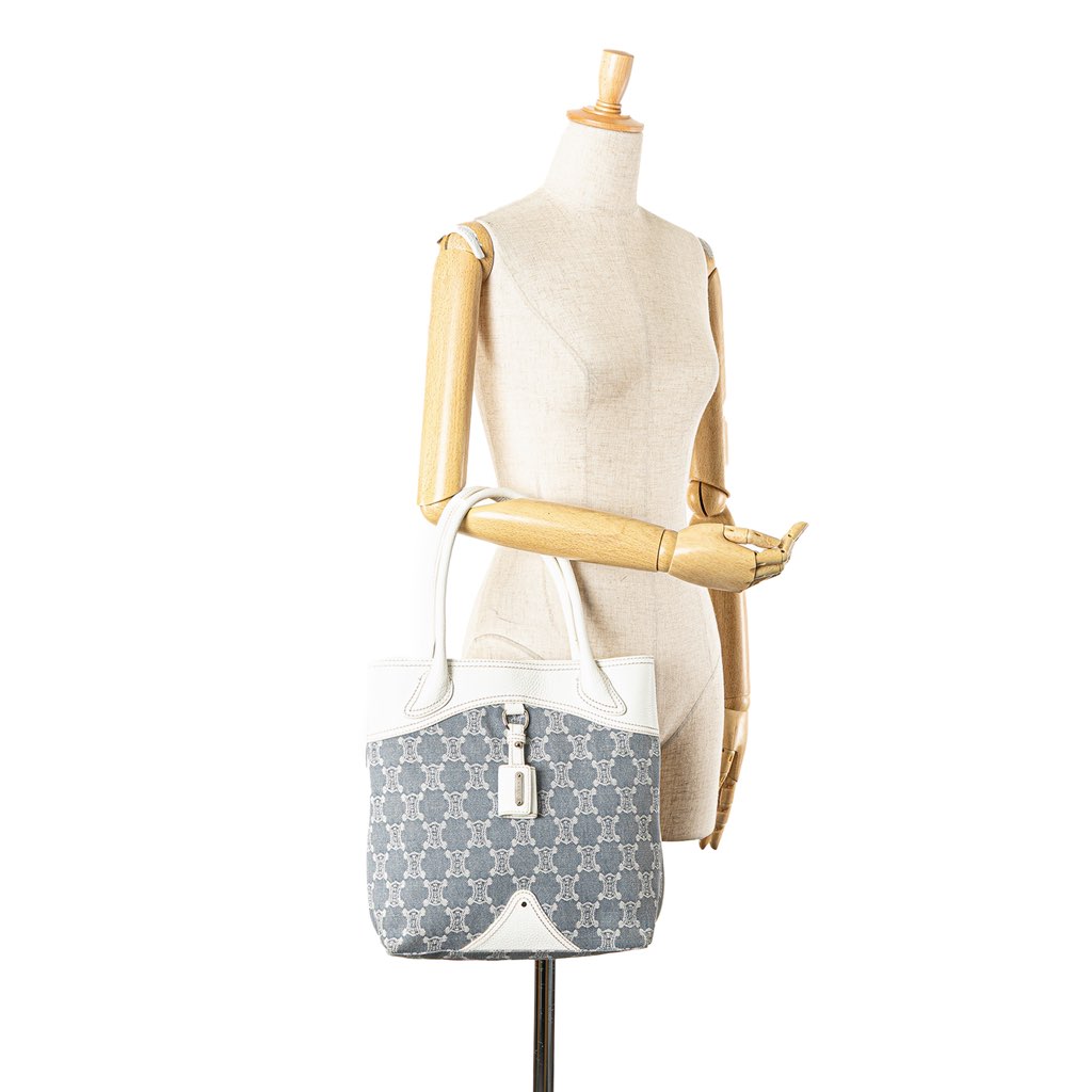 Celine Macadam Denim Tote - Image 13