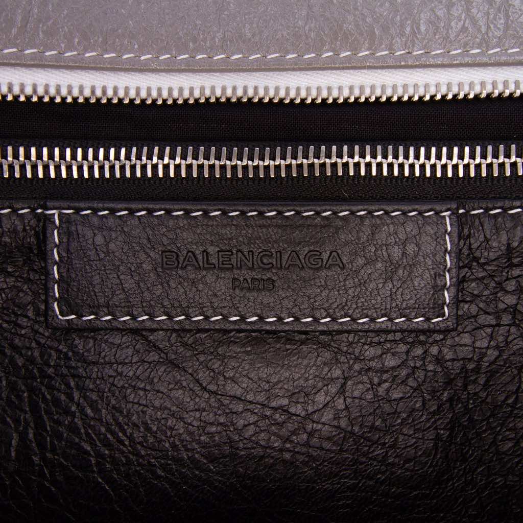 Balenciaga M Lambskin Bazar Shopper Satchel - Side view
