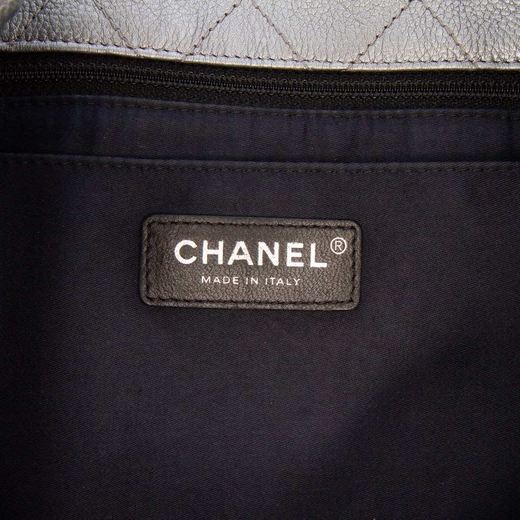 Chanel Metallic Quilted Calfskin Drawstring Bucket Bag - 5