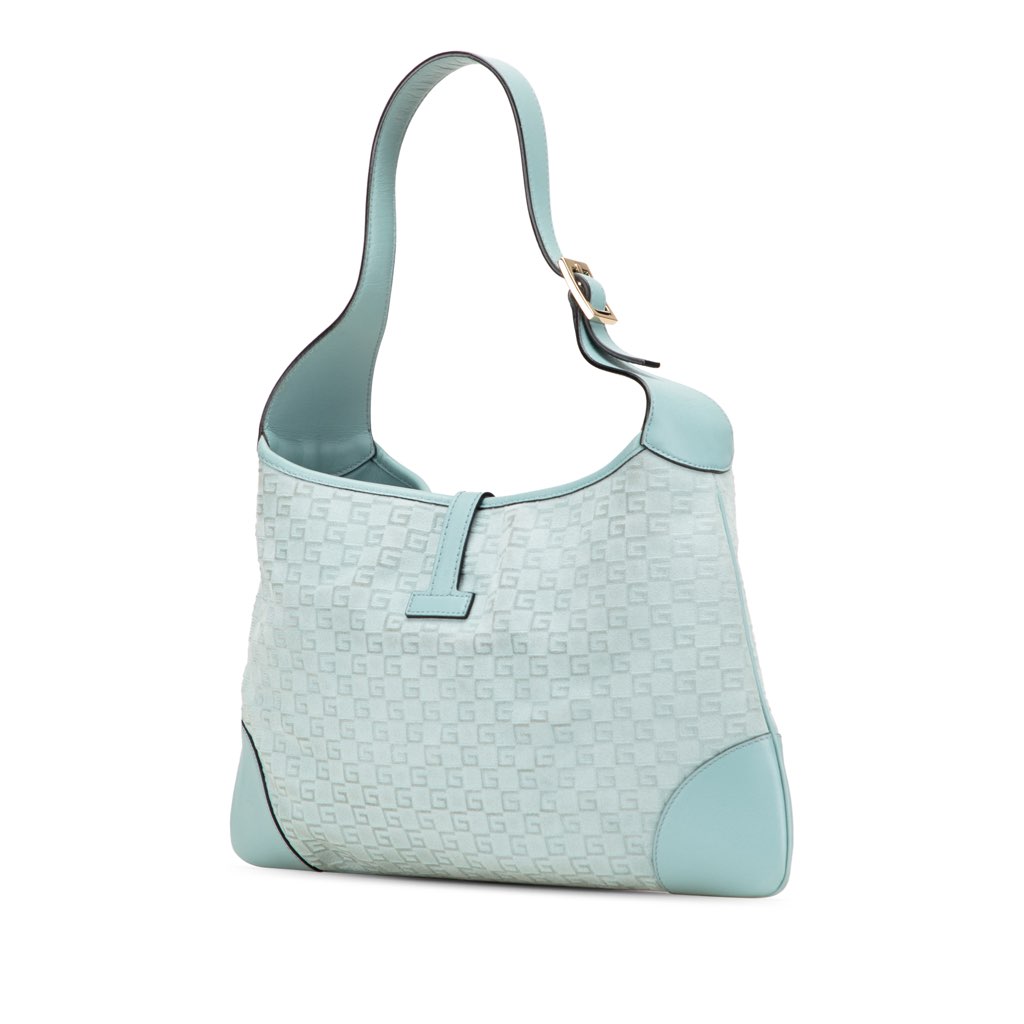 Gucci Square G Suede Jackie Hobo - 2