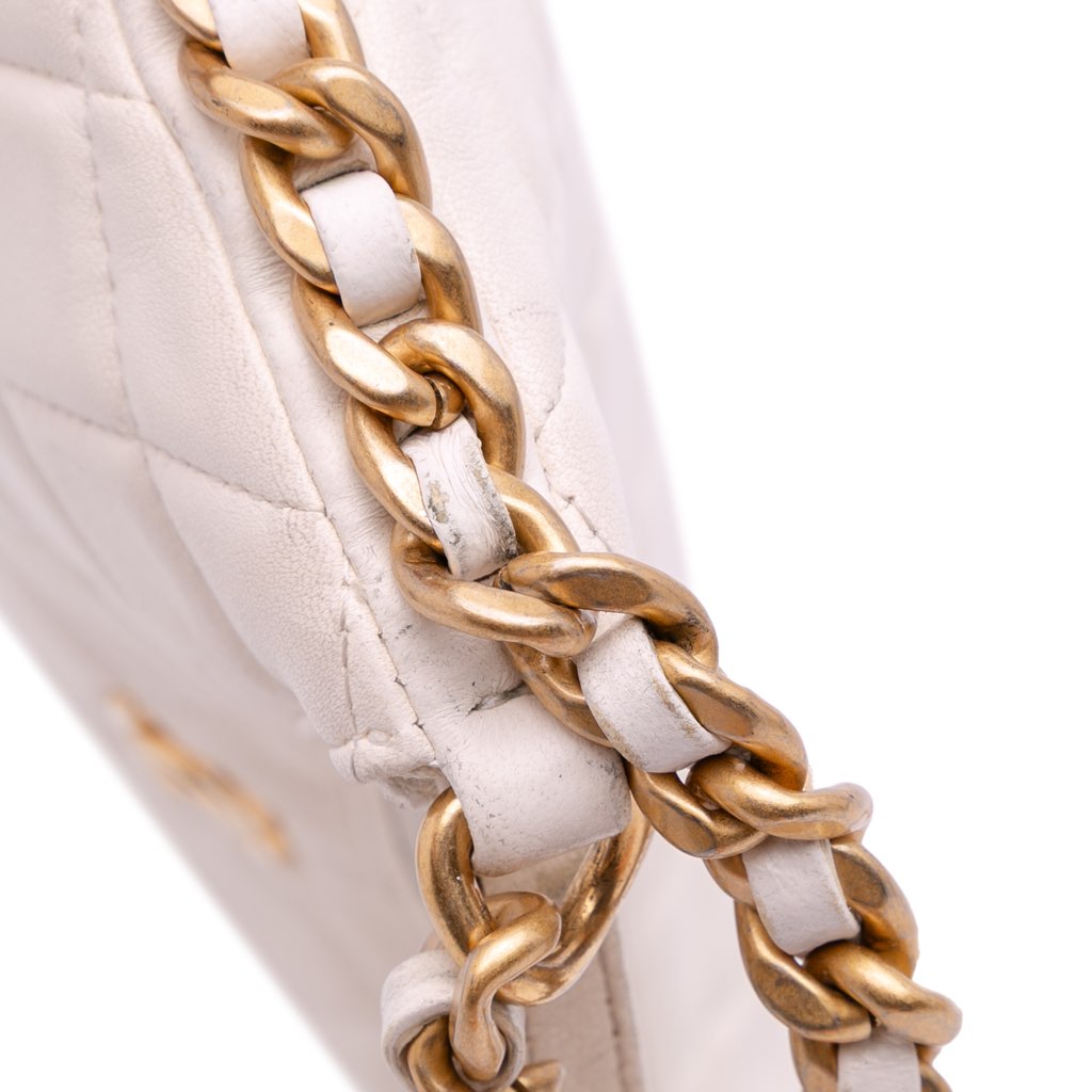 Chanel Large Shiny Crumpled Quilted Lambskin Trendy Chain Around Hobo - Image 13