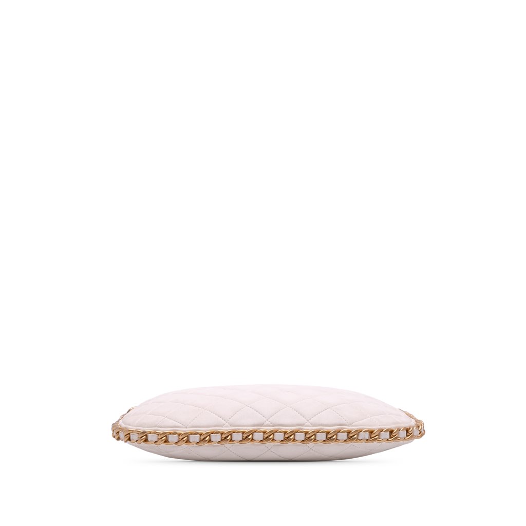 Chanel Large Shiny Crumpled Quilted Lambskin Trendy Chain Around Hobo - Image 6