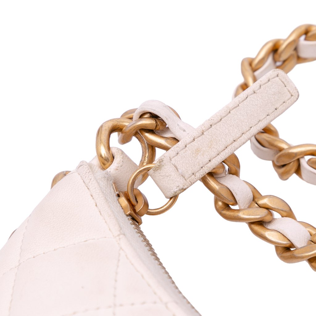 Chanel Large Shiny Crumpled Quilted Lambskin Trendy Chain Around Hobo - Image 10