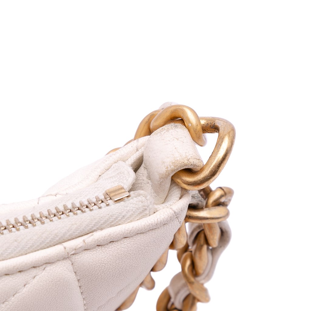 Chanel Large Shiny Crumpled Quilted Lambskin Trendy Chain Around Hobo - Image 11