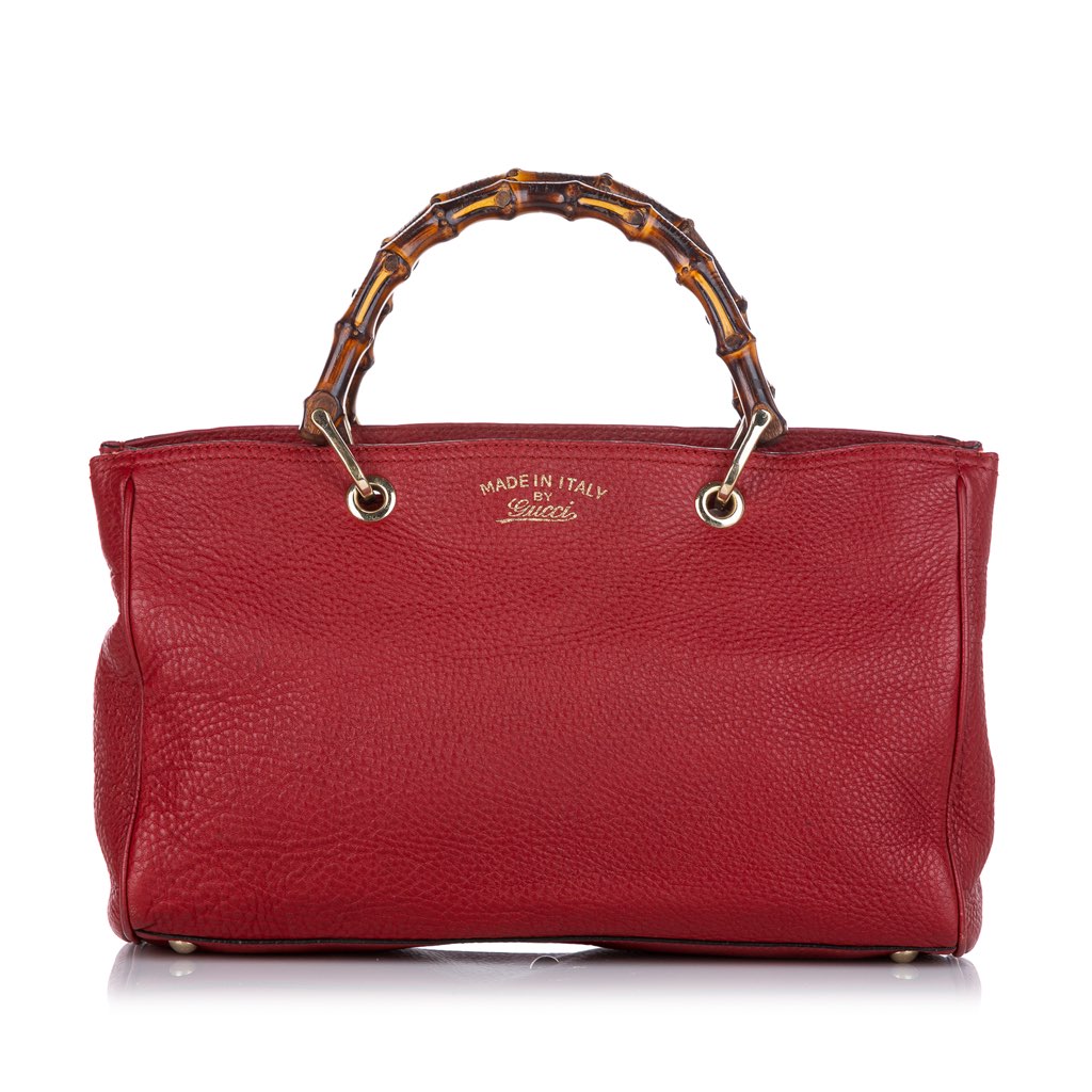 Gucci Medium Calfskin Bamboo Shopper Satchel