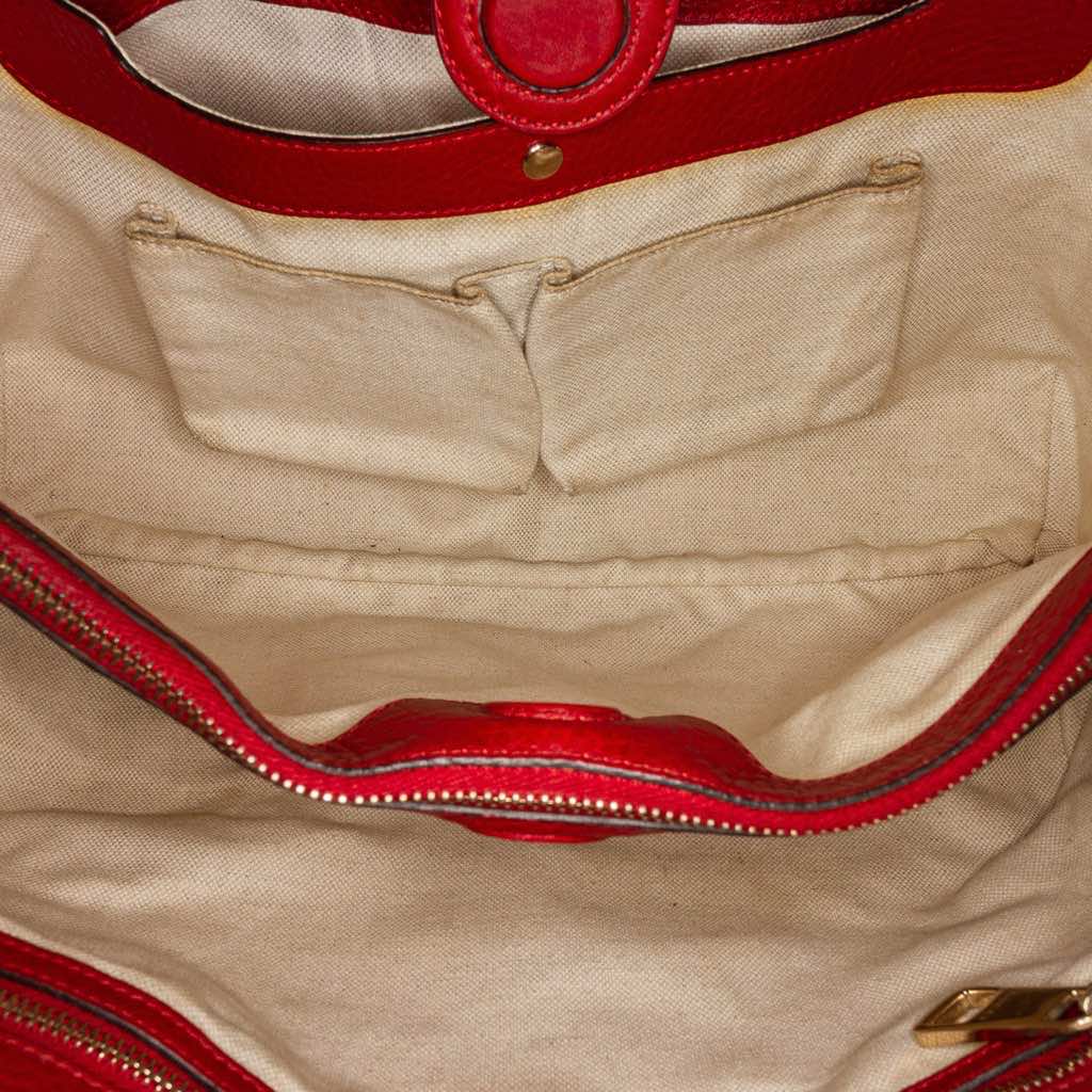 Gucci Medium Calfskin Bamboo Shopper Satchel - 5