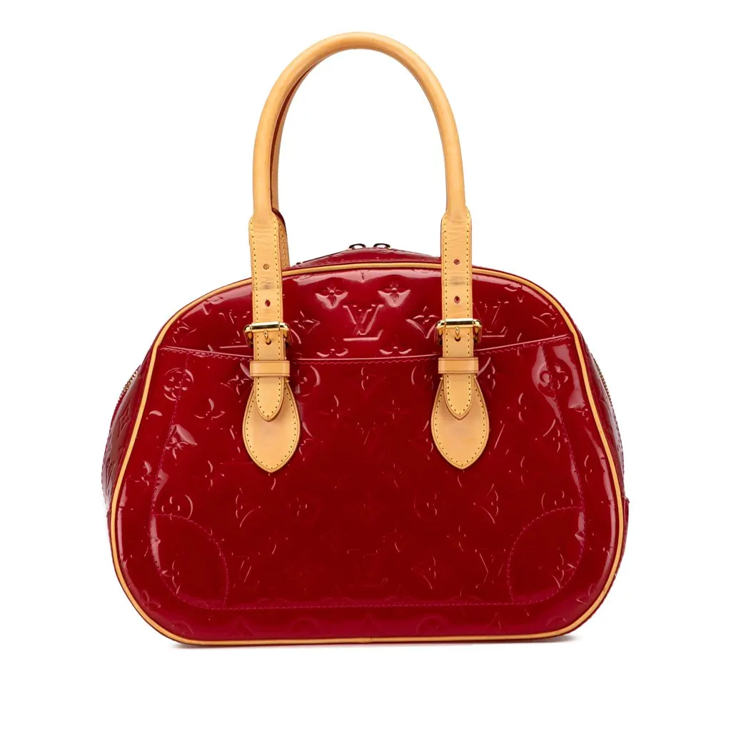 Louis Vuitton Monogram Vernis Summit Drive Red Leather Good - Front View