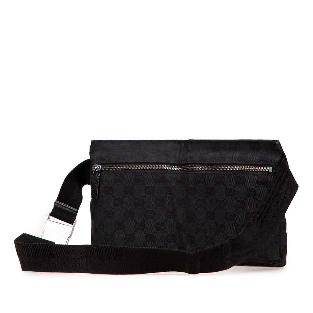 Gucci GG Canvas Double Pocket Belt Bag - 2