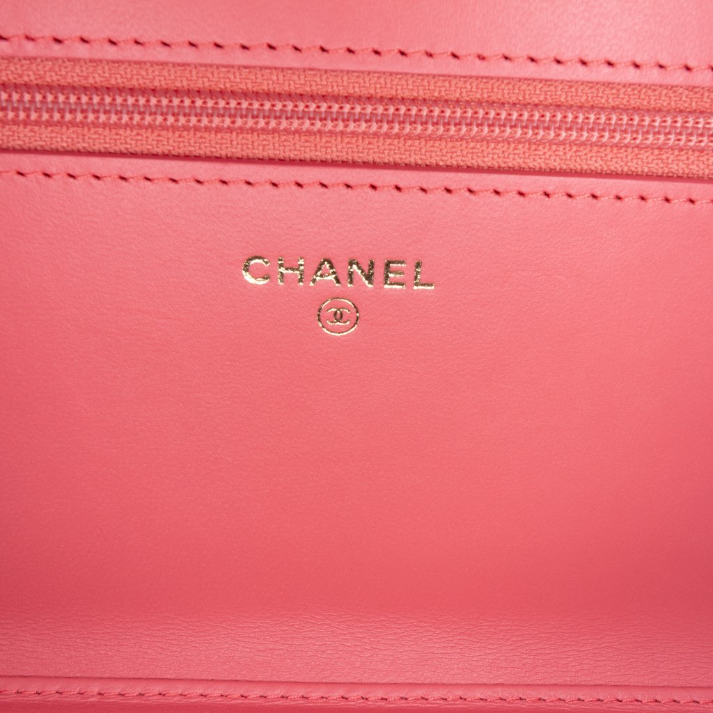 Chanel Quilted Lambskin Double Stitch Tassel Wallet On Chain - Detail 1
