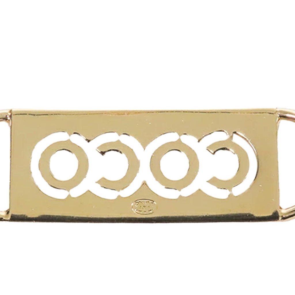Chanel Gold Plated Coco Rhinestones Chain Belt - 3