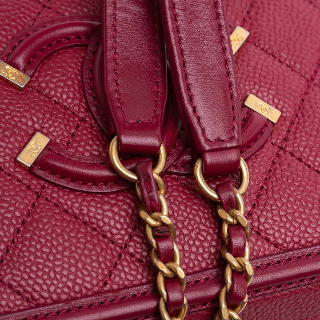 Chanel Small Caviar Filigree Vanity Case - Image 11