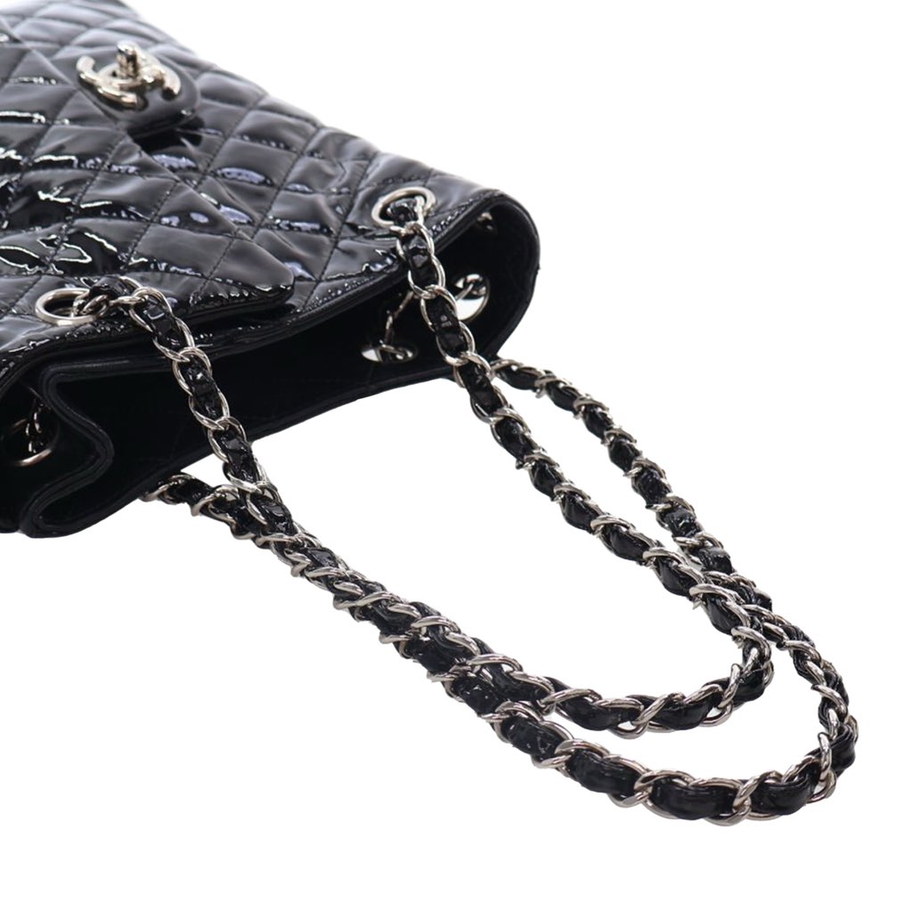 Chanel Medium Quilted Patent Upside Down Flap - Image 13