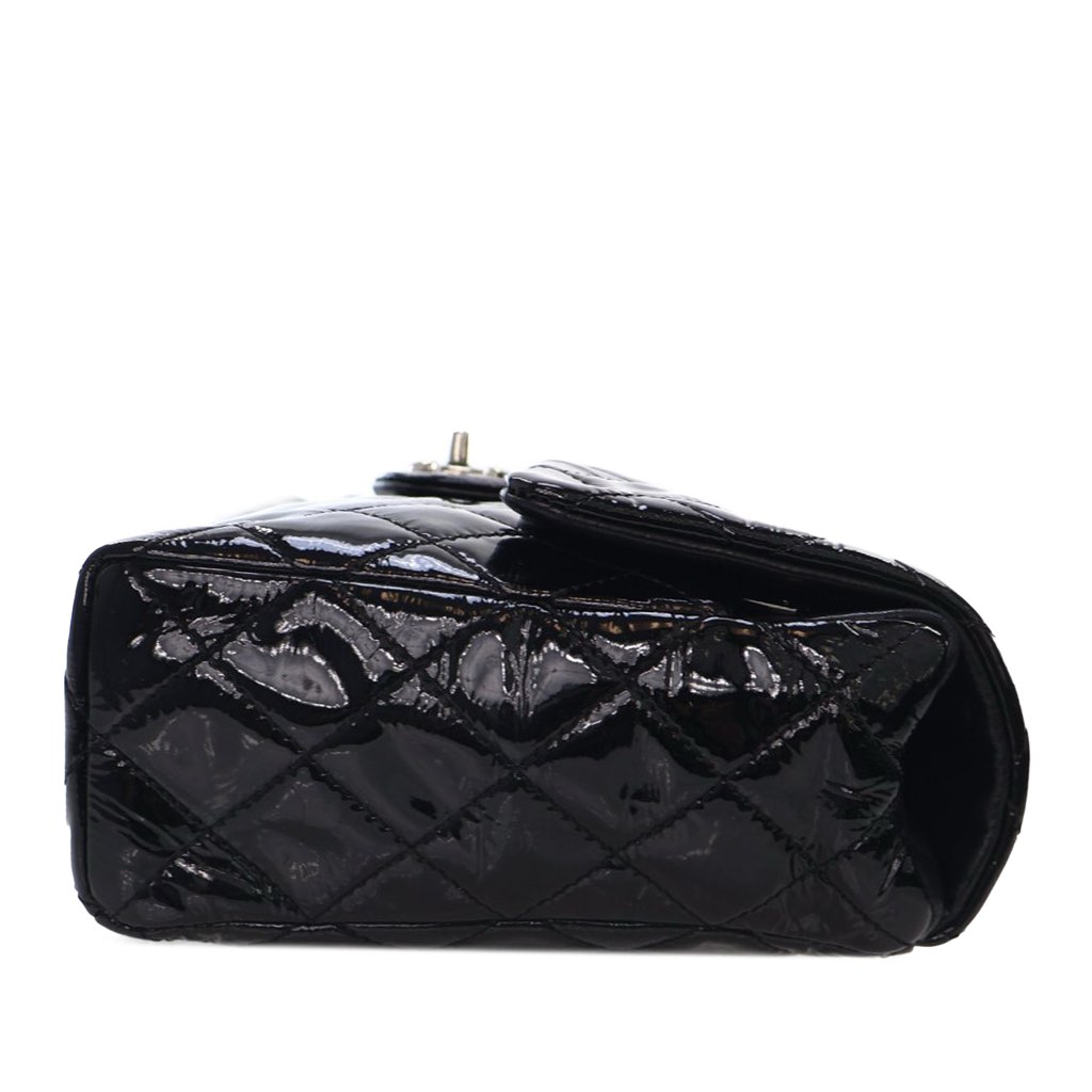 Chanel Medium Quilted Patent Upside Down Flap - Image 6
